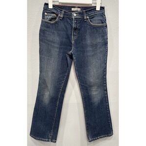 Levis 550 Jeans Women's Size 10P Dark Blue Relaxed Boot Cut 5 Pockets Y2K
